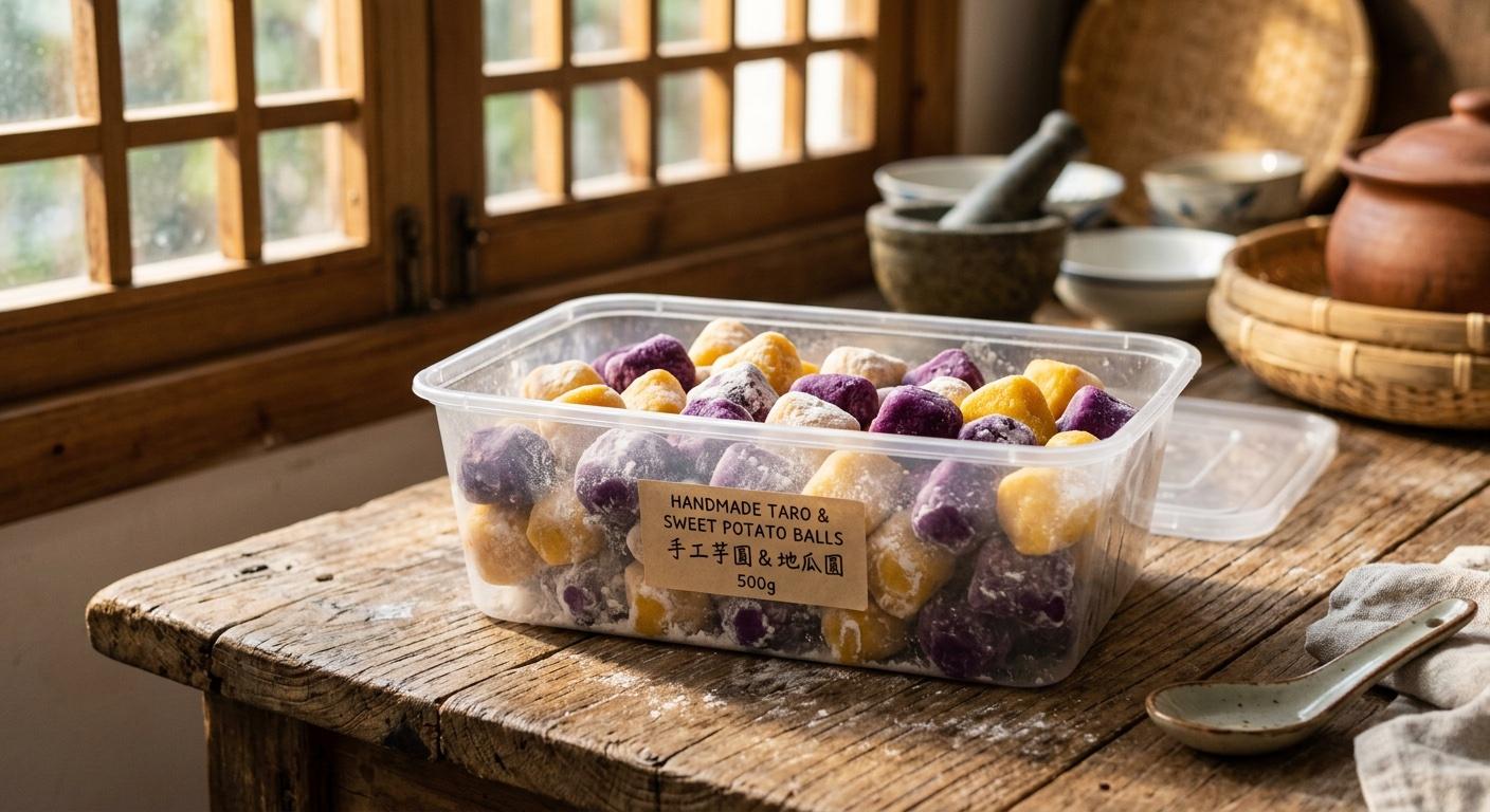 Taro Sweet Potato Balls (Frozen Box)