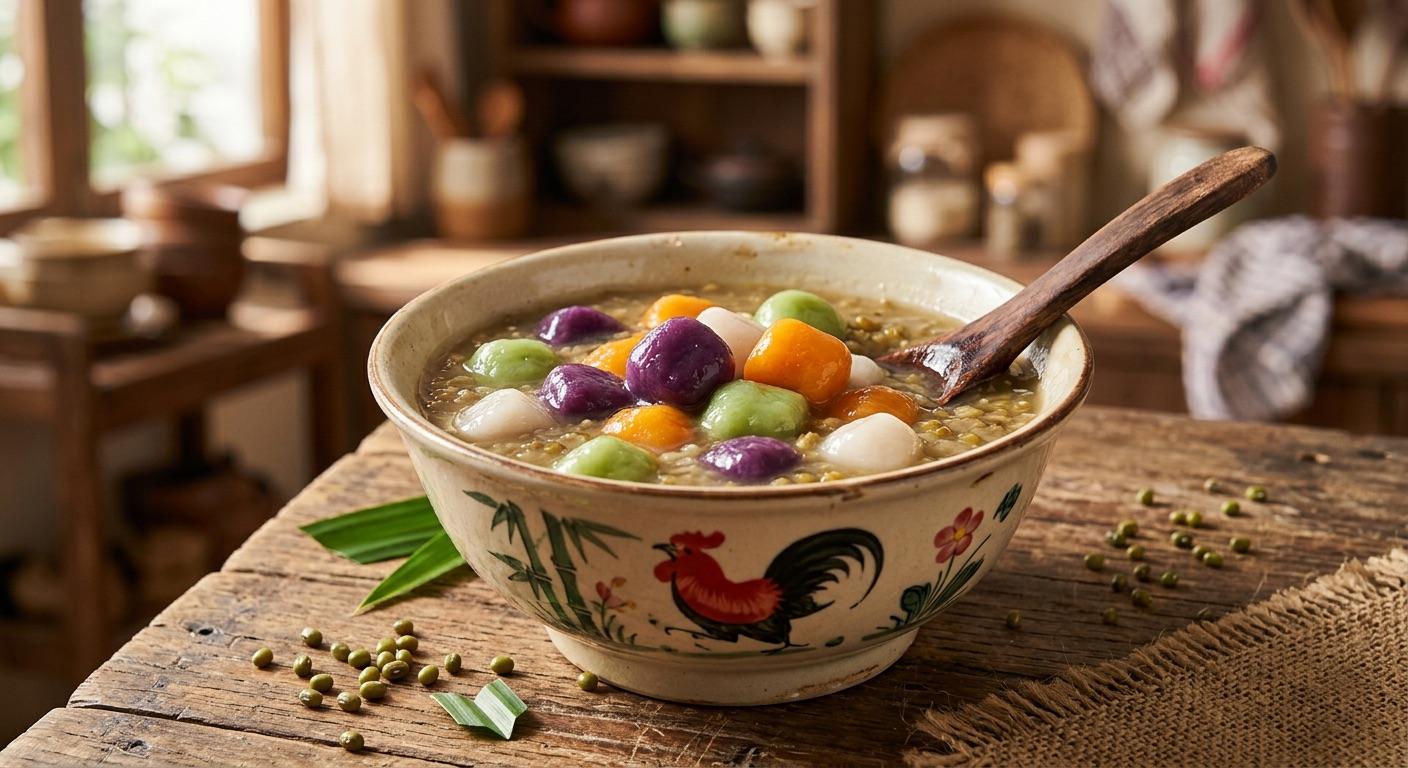 Taro Sweet Potato Balls + Green Bean Soup (Ready-to-Eat)
