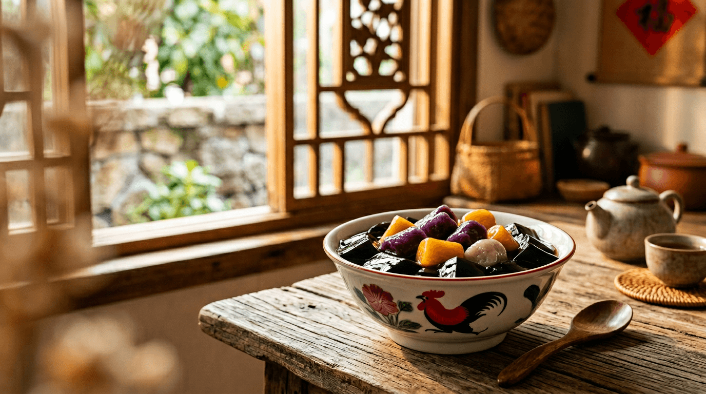 Taro Sweet Potato Balls with Grass Jelly 250g (Ready-to-Eat)